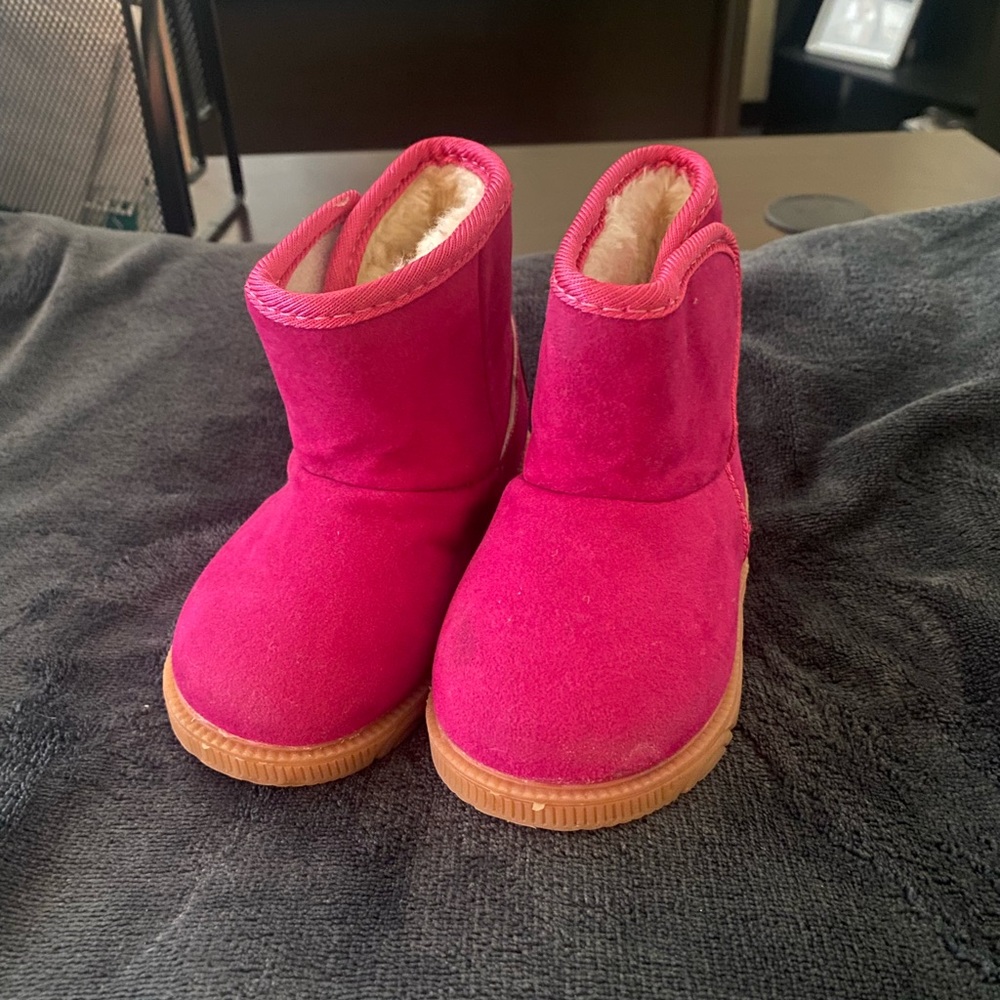 Hot pink boots